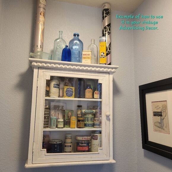 HALEY'S MO Antique Blue Glass Bottle with paper label and Metal lid - Picture 8 of 8